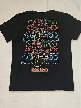 Pac-man Black Graphic Tee - Men's Casual Shirt Large